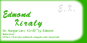edmond kiraly business card